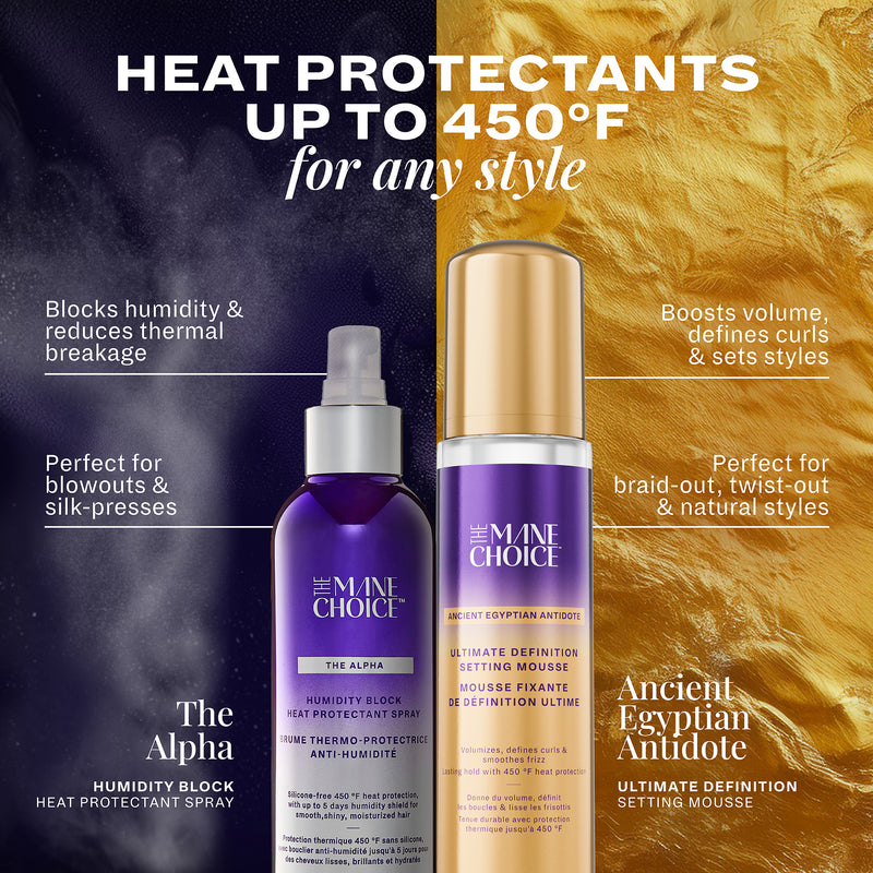 Heat Protectant Spray for Natural Hair - Up to 450F – The Mane Choice